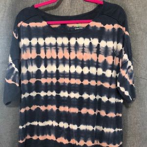 Long, short sleeve top